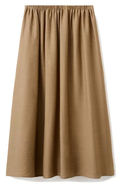 Mango Gathered A-line Midi Skirt In Multi