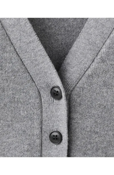 Mango Button-up Cardigan In Gray