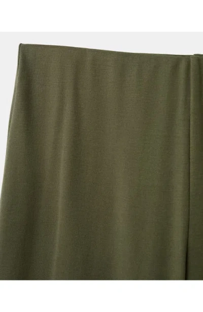 Mango Pull-on Straight Leg Pants In Green