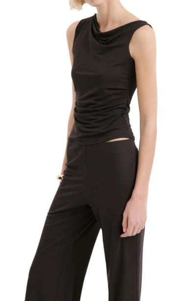 Mango Pull-on Straight Leg Pants In Brown