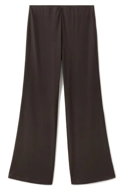 Mango Pull-on Straight Leg Pants In Brown