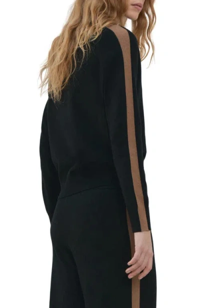 Mango Mock Neck Sweater In Black