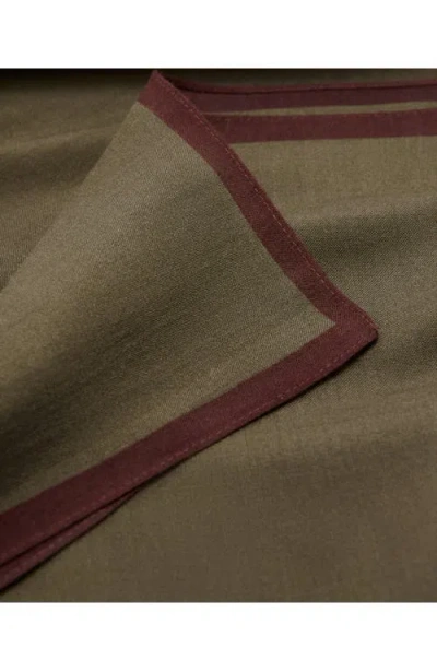 Mango Wool Pocket Square In Brown