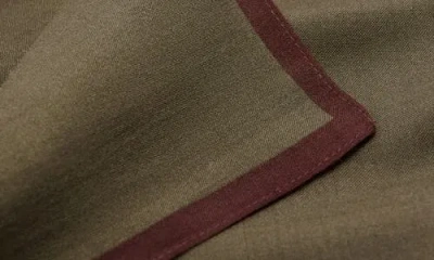 Mango Wool Pocket Square In Brown