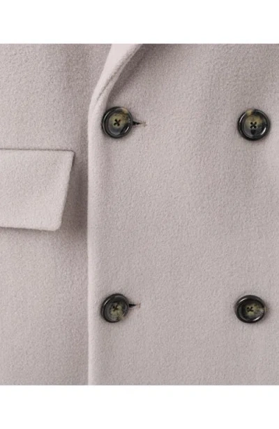 Mango Double Breasted Virgin Wool Blend Coat In Multi