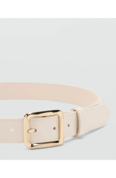 Mango Square Buckle Belt In Neutral