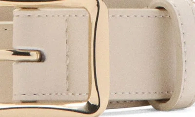 Mango Square Buckle Belt In Neutral