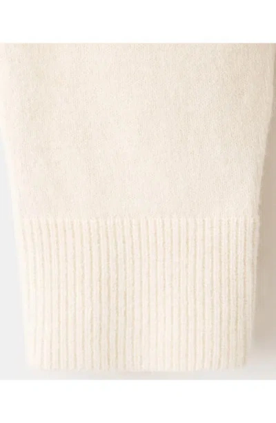 Mango Piped Mock Neck Sweater In Neutral