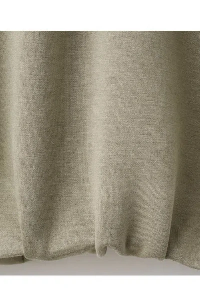 Mango High Neck Balloon Sweatshirt Khaki In Brown