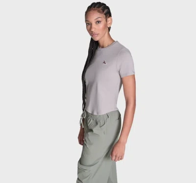 Converse Sneaker Patch T-shirt In Gray