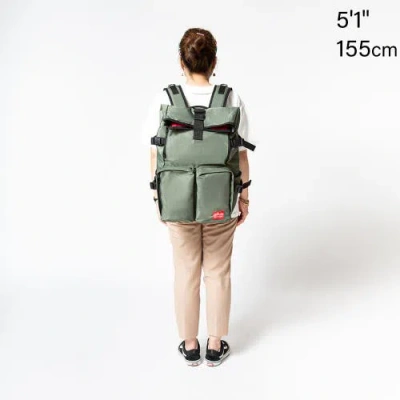 Manhattan Portage Flight Nylon Focus Backpack In Red