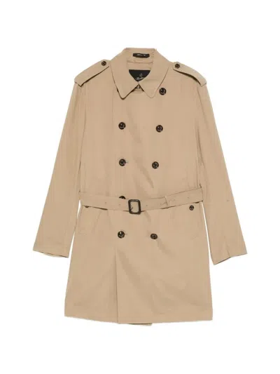 Montecore Belted Double-breasted Coat In Nude
