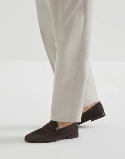 Brunello Cucinelli Brown Solid Penny Loafer In Brown