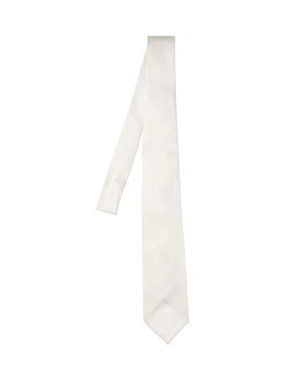 Cesare Attolini Pointed Tie In White