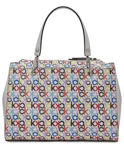 Calvin Klein Garnet Adjustable Medium Satchel Bag In Multi