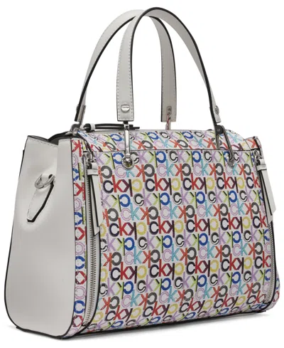 Calvin Klein Garnet Adjustable Medium Satchel Bag In Multi