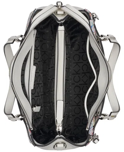 Calvin Klein Garnet Adjustable Medium Satchel Bag In Multi
