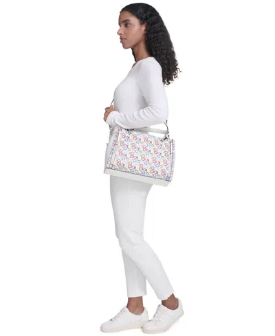 Calvin Klein Garnet Adjustable Medium Satchel Bag In Multi
