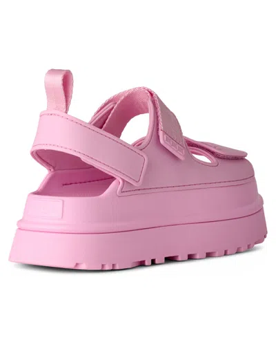 Ugg Sandals Open Toe Platform Sole Pull Tab In Pink