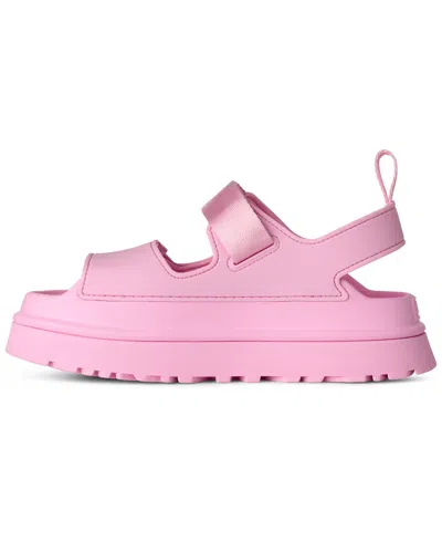 Ugg Sandals Open Toe Platform Sole Pull Tab In Pink