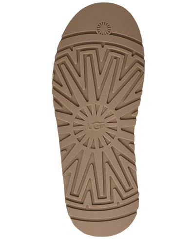 Ugg Patterned Platform Slippers In Gray