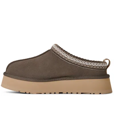 Ugg Patterned Platform Slippers In Gray