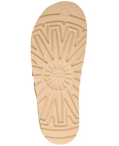 Ugg Goldenstar Flat Slingback Suede Sandals In Brown