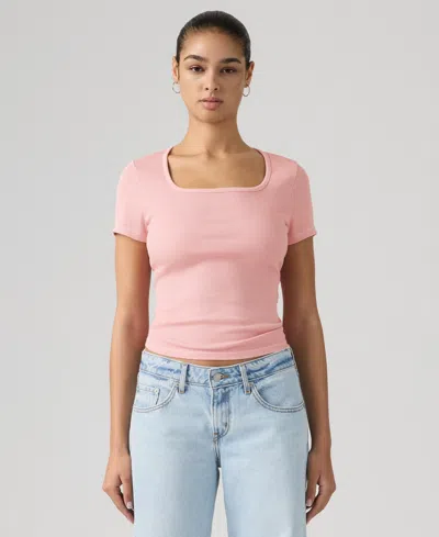 Levi's Essential Square Neck Tee In Pink