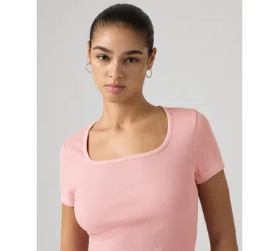 Levi's Essential Square Neck Tee In Pink