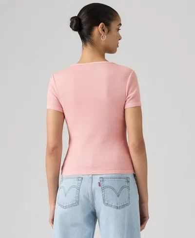 Levi's Essential Square Neck Tee In Pink