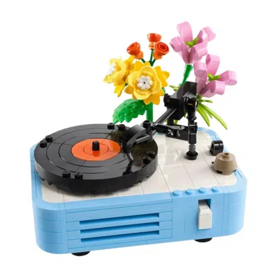Lego Record Player With Flowers In Pattern