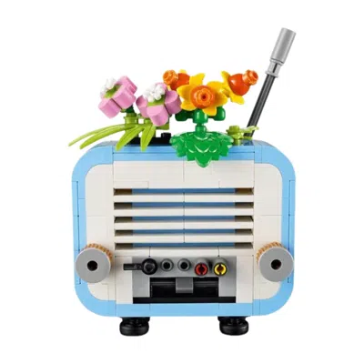 Lego Record Player With Flowers In Pattern