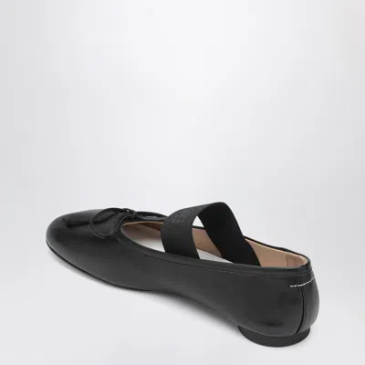 Mm6 Maison Margiela Mm6 By Maison Margiela Ballerina Anatomic Leather Flats In Black