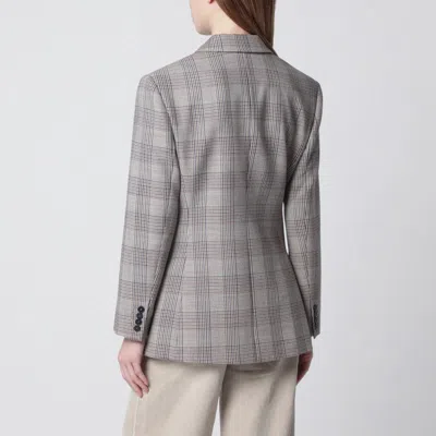 Anine Bing Asymmetric Prince Of Wales Jacket Women In Gray