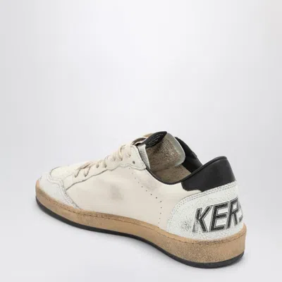 Golden Goose Deluxe Brand Men Ball-star Sneakers In White Nappa With Black Star In Neutral