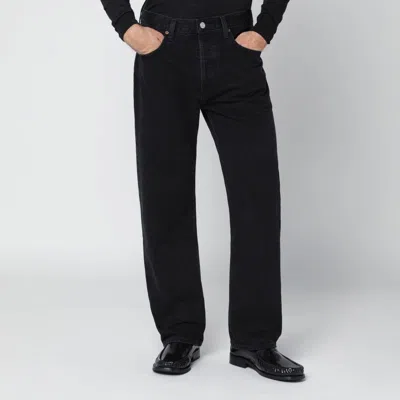 Agolde Black Regular Jeans Men In Black