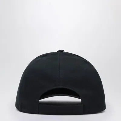 Fendi Blue Cotton Baseball Cap In Black