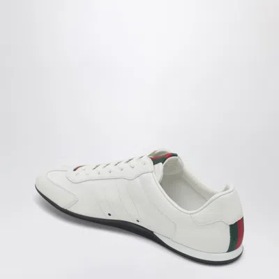 Gucci White Calf Leather Bos Taurus Low Top Sneakers In Neutral
