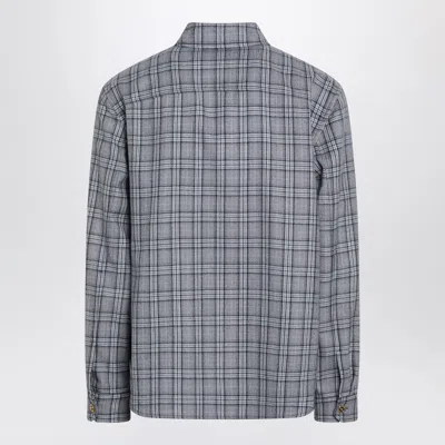 Versace Wool Shirt Featuring Embroidery Button Cuffs In Silver