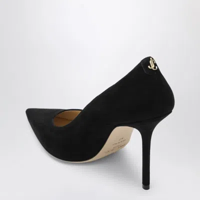Jimmy Choo Pointed Toe Black Leather Pumps In Black
