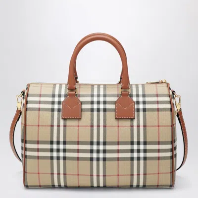 Burberry Medium Bowling Bag With Check Pattern
