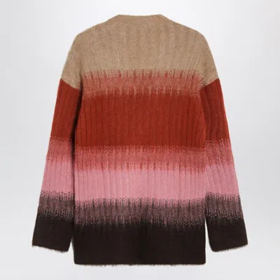 Fendi Gradient Mohair And Wool Oversized Cardigan Clothing In Multi