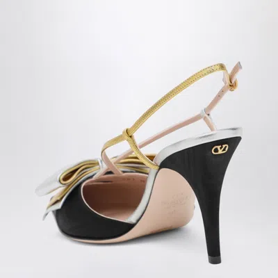 Valentino Garavani Multicolor Calf Leather Bos Taurus High Heel Pumps In Black