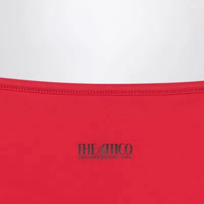 Attico Adjustable Strap Triangle Bikini Set In Red