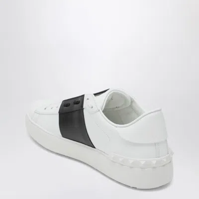 Valentino Calfskin Sneakers With Contrasting Bands And Rubber Studs In White
