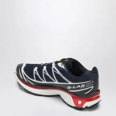 Salomon Xt-6 Blue Sneaker With Logo Applied On The Tongue And Chunky Sole In Fabric Unisex In Multi