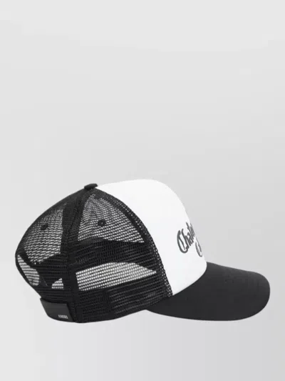Amiri Black And White Cotton Baseball Cap In Black