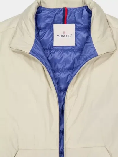 Moncler Beige Logo Patch Jacket In Neutral