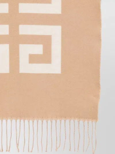 Givenchy Two Tone Scarf Featuring Fringe Detail In Brown