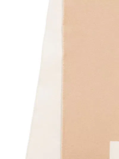 Givenchy Two Tone Scarf Featuring Fringe Detail In Brown